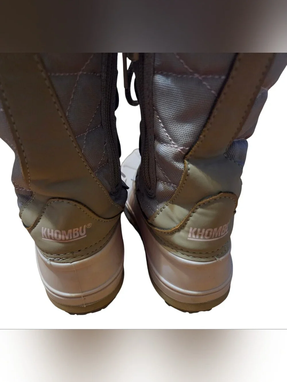 Pink and Brown Khombu Faux Fur Lined Winter Boots Girl's Size 13